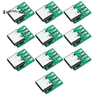 10 PCS TYPE-C USB3.1 16 Pin Female to 2.54mm Type C Connector 16P Adapter Test  Plate Socket for Dat