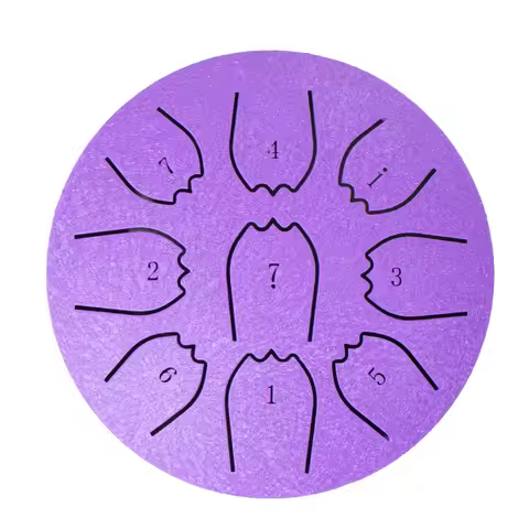 Mini Chakra Drum 4 Inch 9 Notes Waterproof Steel Tongue Drum Rain Chime for Yoga Musical Education