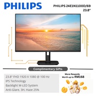Philips 24E1N1100D/69 23.8" FHD 100Hz IPS Monitor Black HDMI, VGA, DVI, 3 Yrs Warranty