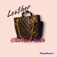 Leather bag Charles &amp;keith