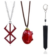 nezababy 3PCS Berserk Necklace Keychain Anime Behelit Necklace Guts Sword Pendant Sacrifice Rune Cha