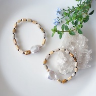 化石珊瑚與巴洛克珍珠手鍊｜海灘的記憶