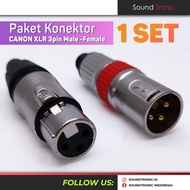Canon XLR 3 Pin Roman Male Female Jack Connector Package NC3FXX 3048A Taiwan Black Silver Housing Pr