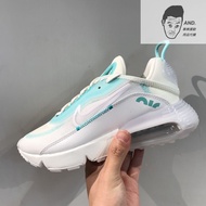 [AND.]NIKE AIR MAX 2090 White Blue Green Cushion Stitching Leisure Sports Jogging Women CK2612-101