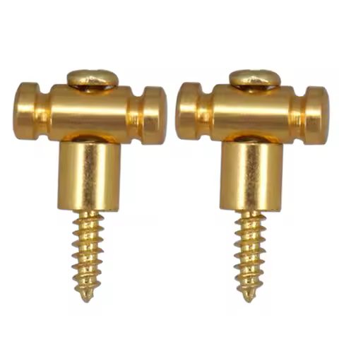 2PCS Guitar String Retainer Guitar String Tree Screw Electric Guitar Accessory for Guitar Silver/Bla