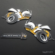 SD Pure Metal Bumblebee Car Sticker 3D Three-Dimensional Autobot Logo Decoration Side Label Modifica