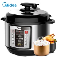 QM👍Midea Electric Pressure Cooker Household One-Pot Double Liner5LSmart Appointment 5Liter Electric Pressure Cooker Rice