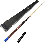 LIUHD Pool Cue Set 57 Handcraft 3/4 Jointed Snooker Cue Ash Wood Pool Cue with 15cm Extension Access