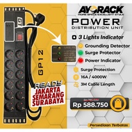 PDU 12 OUTLET 16A 4000W PDU GT RACK GP12 - ELECTRICAL PLUGStop Kontak FOR OFFICE, KITCHEN, HOME, ROO
