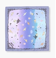 日本 Anna Sui × Cinnamoroll圍巾/絲巾/頸巾 Scarf/Anna Sui 玉桂狗絲巾~淡紫色