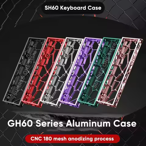 Wooting 60HE GH60 Holy60 Mad 60he Hollow Aluminum Keyboard Case Shell 60% Keys Layouts For Raven61 A