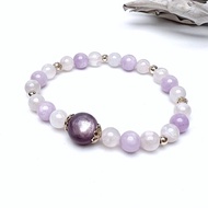 凝神。手串 療癒 穩定情緒 女性寶石 l紫鋰雲母 紫鋰輝 櫻花瑪瑙l