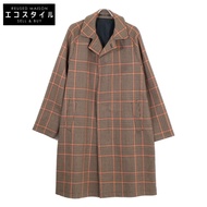 Tagliatore 97QIC164 สีน้ำตาล x ส้ม SALAMON/S เสื้อโค้ทลายตารางหมากรุก Salomon ไซส์ 48