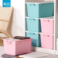 Clothing 35L 28011T Plastic Wheel Organizer with Camellia Storage Box Storage Box Household Thickene