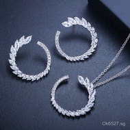 Sparkling eyes Necklace Earrings Jewelry Hot Sale S925Fashion suit Versatile Zircon KI0065Silver Nee