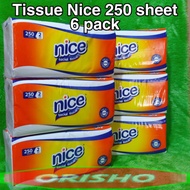 Nice tissue 250 sheets 2ply (6 packs) facial tissue