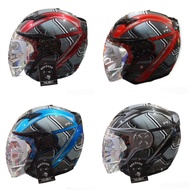 Nhk Gladiator FTI Helmet Black/Silver double visor