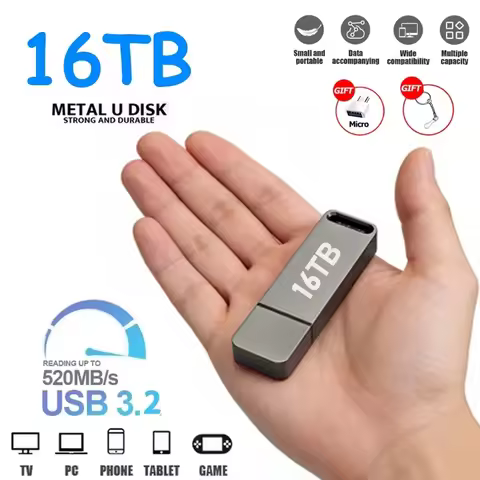 16TB Pen Drive USB 3.2 Flash Drive High-Speed Pen Drive Metal USB Memory For Computer Storage Device