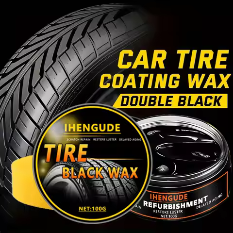 1 Piece 100g Black Shiny Tire Wax - Durable, Long-Lasting Protection and Repair Various Tirees, Car 