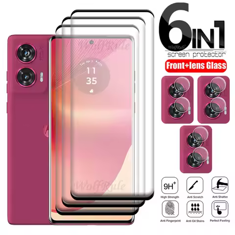 6-in-1 For Motorola Moto Edge 50 Fusion Glass Moto Edge 50 Fusion Glass 9H Curved Screen Protector M