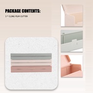 3 Pieces Plastic Wrap Dispenser  Food Wrap Cling Film Storage Organizer Kitchen Aluminum Foil/Foil W