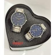 HUNTER [ H6720 + H8867 ] JAM ANALOG BESI + JAM COUPLE  BESI + JAM TANGAN BESI