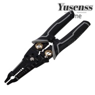 YUSENSS Wire Stripper, Black 9-in-1 Crimping Tool, Professional High Carbon Steel Cable Tools Electricians