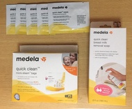 ชุดทำความสะอาดอุปกรณ์ปั๊มนม Medela Removal Soap, Medela Quick Clean Micro-stream, Medela Wipe, แปรงล้างสาย, ตัวเป่าลมไล่น้ำในสาย