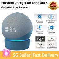 Portable charger Battery Base for Amazon Echo Echo Dot 4 (4th Gen) 5200 mAH, Smart Speaker