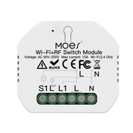 MOES DIY Mini WiFi Smart Light Dimmer Switch Module Smart Life Tuya Remote Control Work with Alexa H