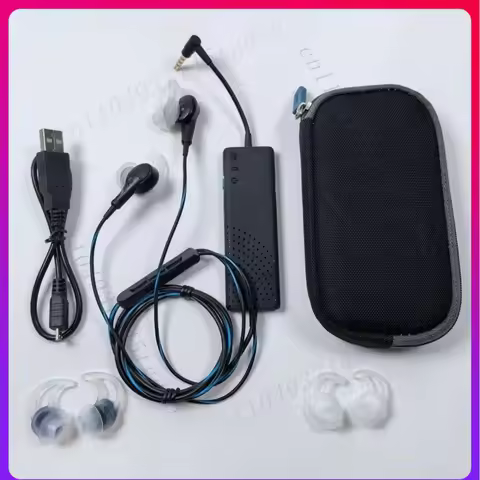 For Bose QuietComfort 20 Headphones Noise Cancelling QC20 Earbuds for iOS Black -