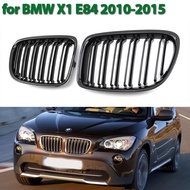 Front Kidney Grille Hood Grills Double Line for BMW X1 E84 2010-2015 Glossy Black Car Front Kidney G