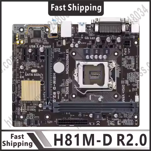 motherboard H81M-D R2.0 motherboard LGA 1150 DDR3 H81 16GB PCI-E 2.0 USB3.0 Micro ATX for Core CPUs