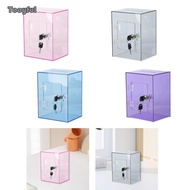 [Tooyful] Acrylic Money Saving Box Lockable Money Saving Box Sturdy Creative Piggy Bank