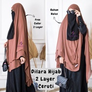 Hijab Jumbo syari premium ceruti 2 layer