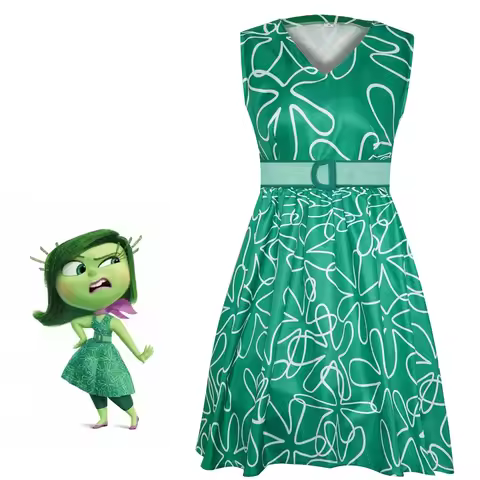 Movie Joy Disgust Cosplay Costume for Women Dress Halloween Costume Joy Disgust Outfits for Women Ro