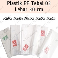 PP Plastic Width 30 Thickness 03 30x40 30x45 30x50 30x60 30x65 Transparent Clear Plastic Bag Hat