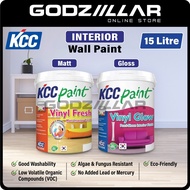 15L KCC Vinyl Glow (Gloss) & Vinyl Fresh (Matt) | Interior Wall Paint | Cat Dalam Dinding Rumah (Tid