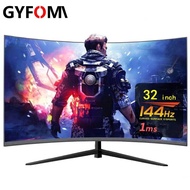 GYFOMA 32 Inch Curved Monitor Gamer 144Hz LCD HD Gaming Monitor PC 1080P HDMI Compatible Monitor Computer 165Hz Displays Desktop