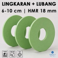 Circle + hole 6 - 10 cm - HMR 18 mm - Custom Plywood HMR Cutting