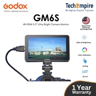 Godox GM6S 5.5 Inch 4K Camera Monitor 1200nit Ultra-bright Video Monitor 1920 * 1080 IPS Screen Touc