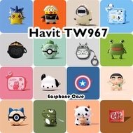 READY STOCKFor Havit TW967 Case Cover Couple Cute Cartoon Soft Silicone Earphone Case Casing NO.2