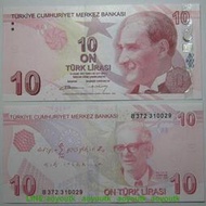 土耳其10裡拉2009年B冠全新UNC外國錢幣保真收藏紙鈔Turkey凱末爾#紙幣#錢幣#外幣