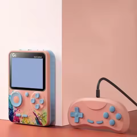 Video Game Console Mini Portable Retro TV Handheld Game Player Built-in 500 Games LCD Screen AV Outp