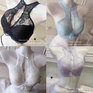 Lace Gathering Underwear Set Sexy with Rhinestone Chain temptation felancy bra
