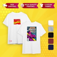 Baju Premium M@rvel Hawkeye Black Widow Comic Short Sleeve T Shirt Tee T-Shirt Shirts Cotton Print F