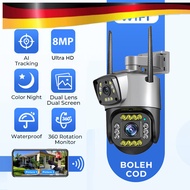 South Ocean Dual Lens 8MP CCTV Wireless Outdoor Waterproof WiFi Camera (Free SD Card)