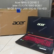 LAPTOP GAMING Acer Nitro 5 (2018) (GTX 1060 6GB) [Second/Bekas]