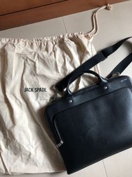 Jack Spade file brief grant leather black 男士皮革電腦包 側背包 手提電腦包
