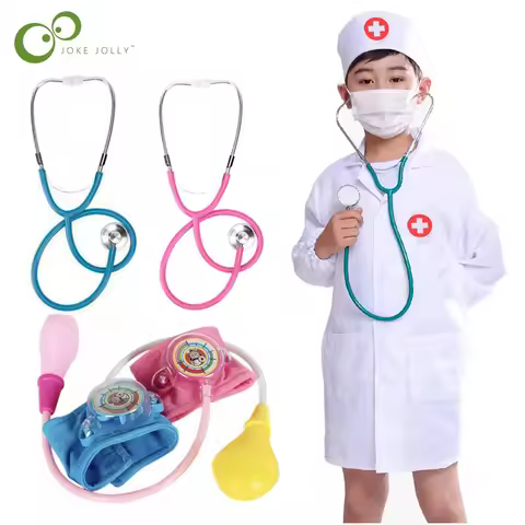 Simulation doctor nurse work Children Uniform Cross Coat Halloween Costume Kids Cosplay Baby Toys Se